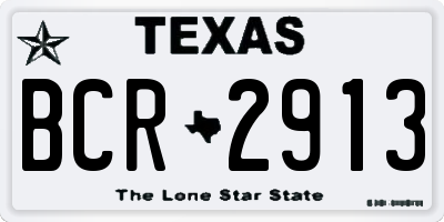 TX license plate BCR2913