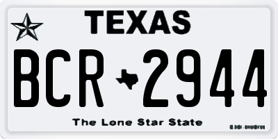 TX license plate BCR2944