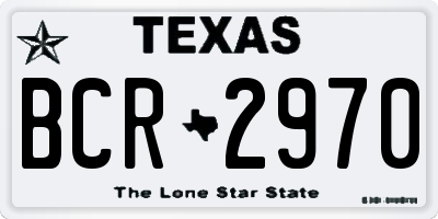 TX license plate BCR2970