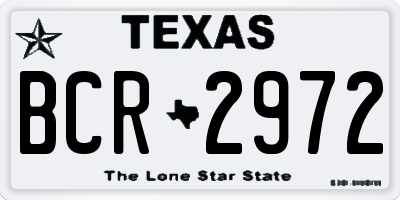 TX license plate BCR2972