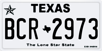 TX license plate BCR2973