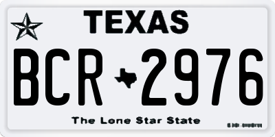 TX license plate BCR2976