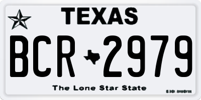 TX license plate BCR2979