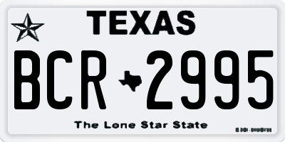 TX license plate BCR2995