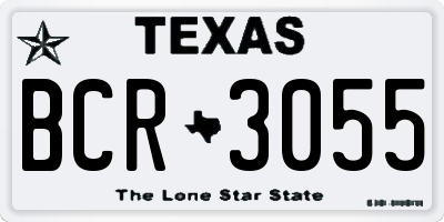 TX license plate BCR3055