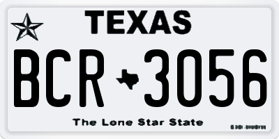 TX license plate BCR3056