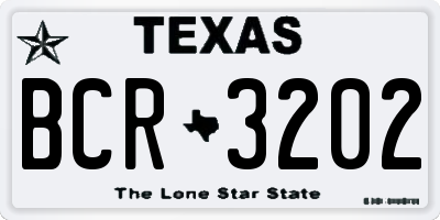 TX license plate BCR3202