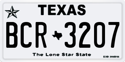 TX license plate BCR3207