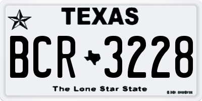 TX license plate BCR3228