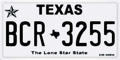 TX license plate BCR3255