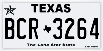 TX license plate BCR3264