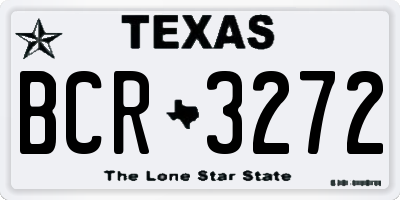 TX license plate BCR3272