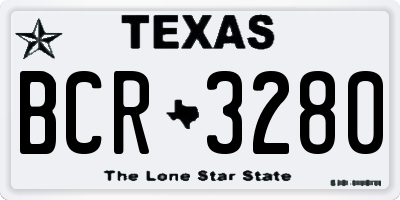 TX license plate BCR3280