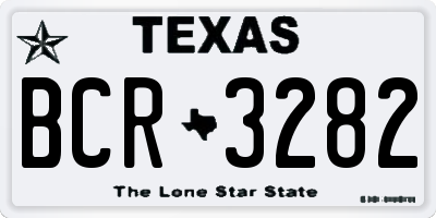 TX license plate BCR3282