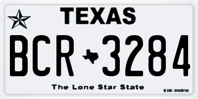 TX license plate BCR3284