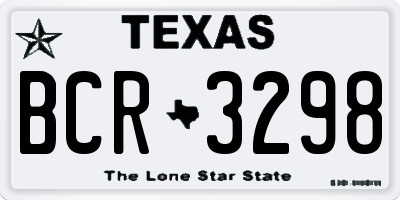 TX license plate BCR3298