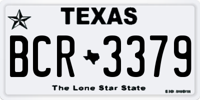 TX license plate BCR3379