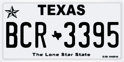 TX license plate BCR3395