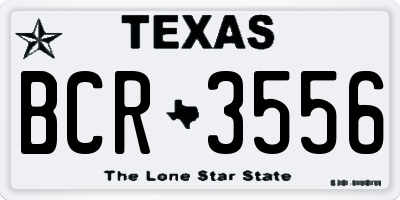 TX license plate BCR3556