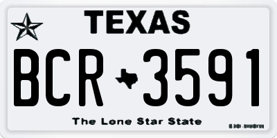 TX license plate BCR3591