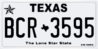 TX license plate BCR3595