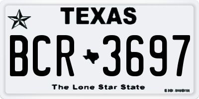 TX license plate BCR3697
