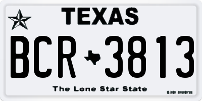 TX license plate BCR3813