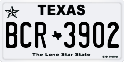 TX license plate BCR3902
