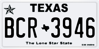 TX license plate BCR3946