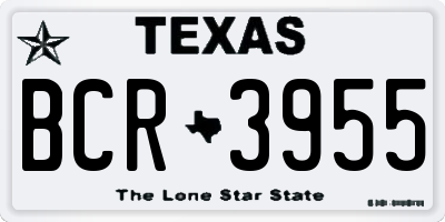 TX license plate BCR3955