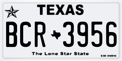 TX license plate BCR3956