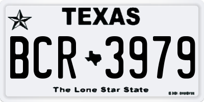 TX license plate BCR3979
