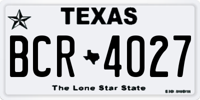 TX license plate BCR4027