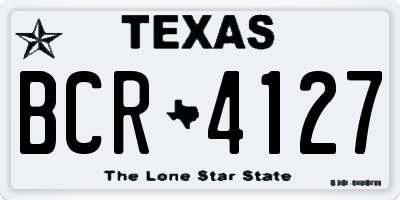 TX license plate BCR4127