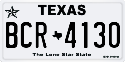 TX license plate BCR4130