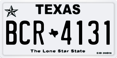 TX license plate BCR4131