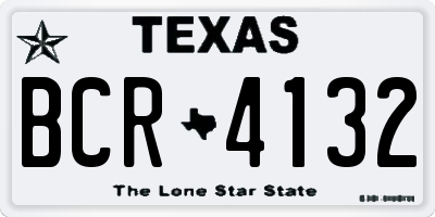 TX license plate BCR4132