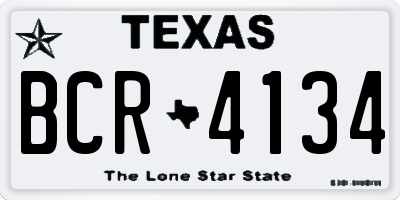 TX license plate BCR4134