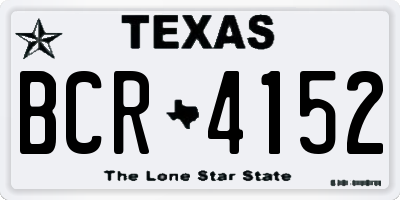 TX license plate BCR4152