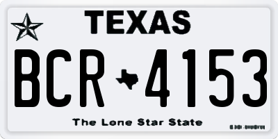 TX license plate BCR4153