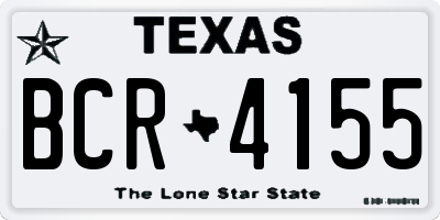 TX license plate BCR4155