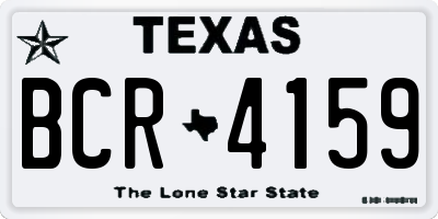 TX license plate BCR4159