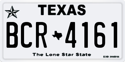 TX license plate BCR4161