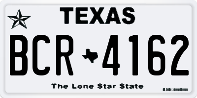 TX license plate BCR4162