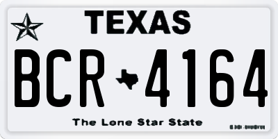 TX license plate BCR4164
