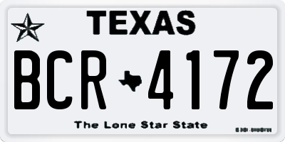 TX license plate BCR4172