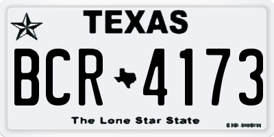 TX license plate BCR4173