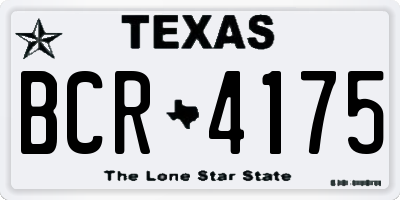 TX license plate BCR4175
