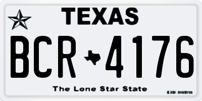 TX license plate BCR4176