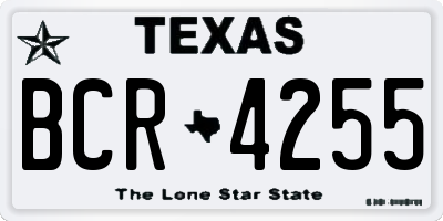 TX license plate BCR4255